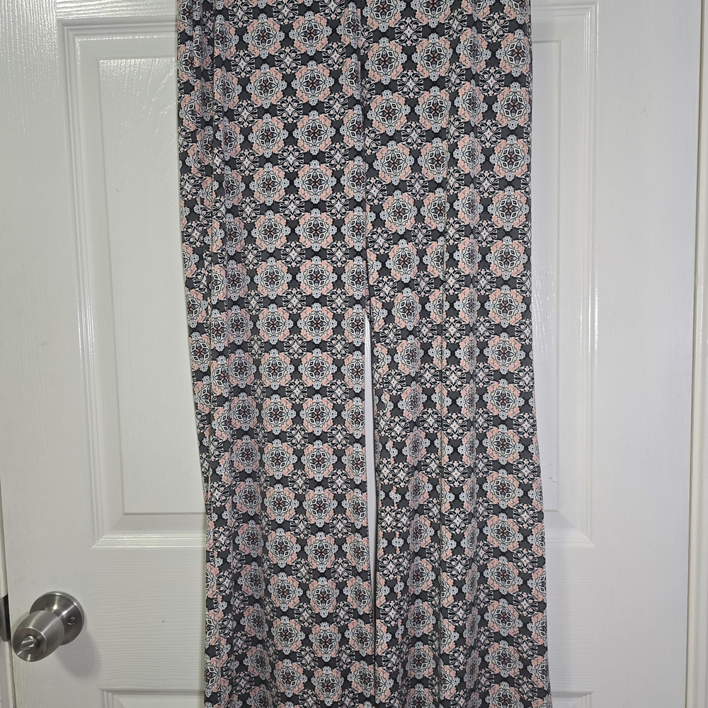 Max Edition Black and Pink Floral Pants